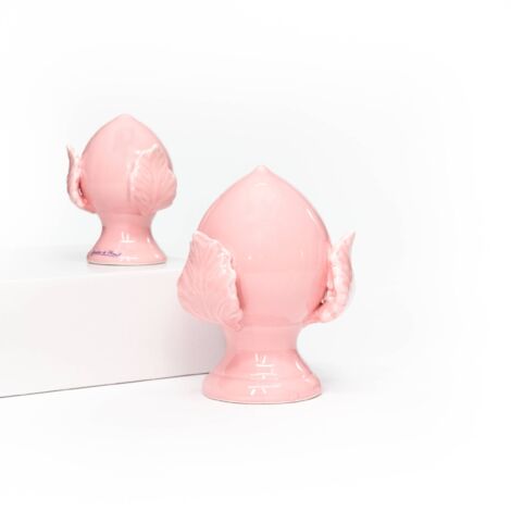 PUMO colorato ROSA Salentino Chiuso NEW decorazione in ceramica tipica pugliese Medio H 12 cm