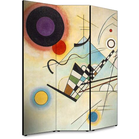 Lupia - Separe' per interni, Divisorio 135,6 x H 176 x P 3,1 cm COMPOSITION 8 paravento 3 Ante in legno con Tele stampate fronte retro Soggetto unico (1/4)