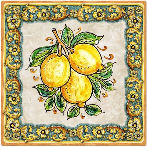 Lupia - Sottotutto decorato con stampa a colori in Legno QUADRATO Sotto bicchiere, piatto, pentola con varie dimensioni 32x32 cm - FRUIT 3