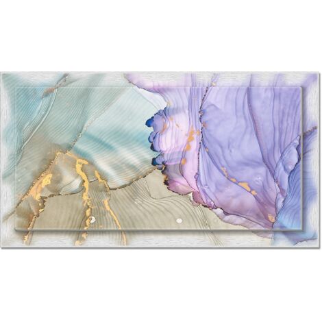 Lupia - Quadro moderno su Tela con Cornice stampata, NEWEXT 75x135 cm FLUID PINK, stampa tela in cotone e cornice mdf, effetto fluido marmo, per soggiorno, camera da letto, cucina, ufficio (1/4)