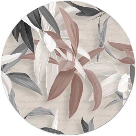 Lupia - Sottotutto decorato con stampa a colori in Legno ROTONDO Sotto bicchiere, piatto, pentola con varie dimensioni diam. 32 cm - LEAVES MIX