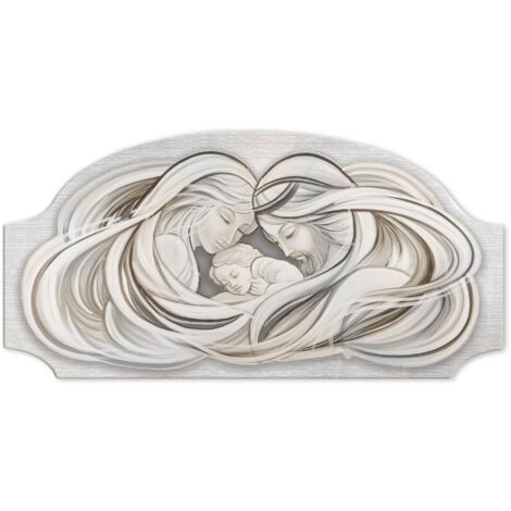 Lupia - Quadro Moderno Capezzale SACRA FAMIGLIA FASHION TABLE , Adatto a Stili Moderni e Classici, Artigianale 100% Made in Italy, Stampa su Pannello in Legno Fibra, 50x100 cm