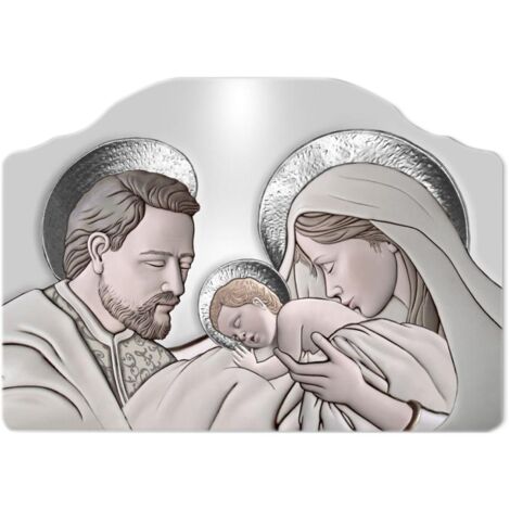 Lupia Bomboniera Quadretto Sacra Famiglia Memory Light The Kiss – Ceramica 8x12 Cm – Artigianale