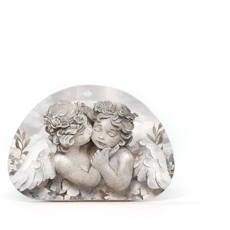 Lupia - Bomboniera Quadretto MEMORY LIGHT ANGELS IN FLOWER MIX 8x12 cm
