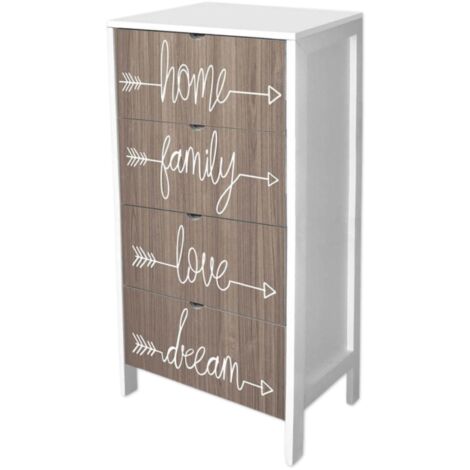 Lupia - Scritte in Legno 3D Family, Wood Write colorazione Bianca, Decorazione Made in Italy, Facile da Appendere o Appoggiare, per Casa e Negozio, Bianco, 67x26x1 cm, Legno Ecologico MDF