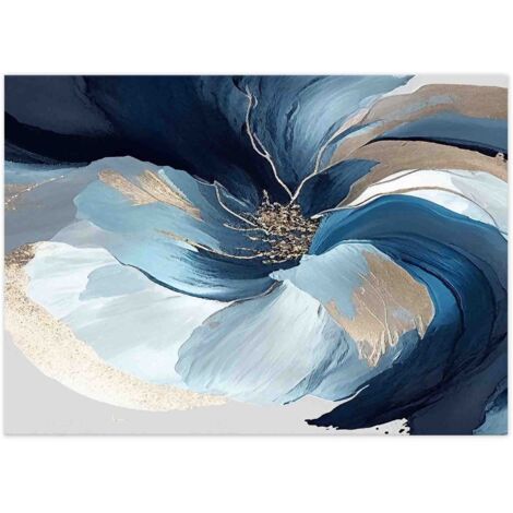 Lupia - Quadro Copri Cassaforte Tela ABSTRACT FLOWER, decorazione moderna per nascondere Quadri Elettrici, Contatori, Modem, Cotone con Telaio Legno, varie dimensioni senza cerniera 50x70 cm