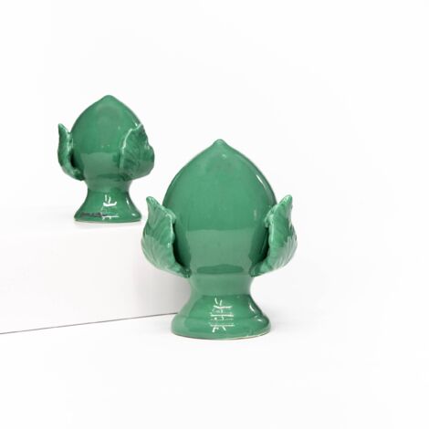PUMO colorato VERDE Salentino Chiuso NEW decorazione in ceramica tipica pugliese Grande H 16 cm