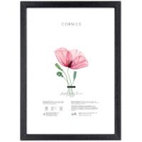 Lupia - Cornice Portafoto da Parete in Legno OPTICAL, Design Moderno e Elegante, Facile da Appendere, Produzione Italiana, per Foto, Stampe Artistiche, Poster, Quadri Moderni 35x50 cm - Nero