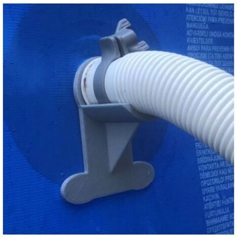 Pool-Schlauchhalter: Grau – Hält 30–37 mm Schläuche, zB Intex