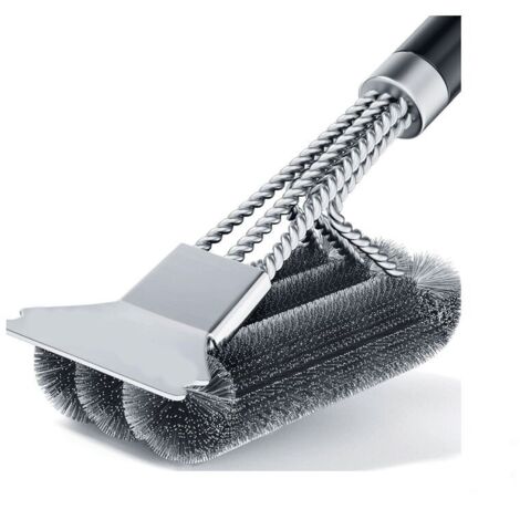 Grill-Reinigungsbürste und -Schaber – Grill-Drahtbürste – 45,7 cm Grillreiniger aus Edelstahl – Sicheres Grillzubehör und -werkzeuge MUMU (1/4)