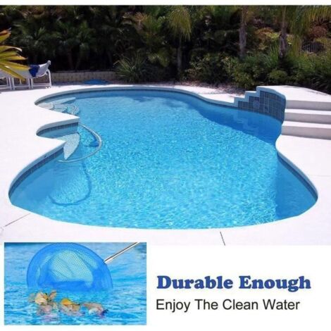 Pool-Skimmernetz Mit 5-teiliger Aluminiumstange – Verstellbar 0,8–1,7 M, Feines Netz, 27,9x30,5 Cm