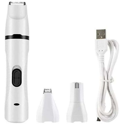 Tierhaarschneider, 3 in 1 Tierhaarschneider USB wiederaufladbar, Nagelschneider zum Trimmen von Pfoten, Ohren, Augen, Gesicht (1/5)
