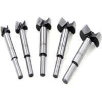 Bohrer-Set 15–35 mm, 5-teilig, HSS-Holzbohrer, Flachbohrer aus Stahl, Scharnierbohrer, Hartmetall-Senkbohrer mit Blisterverpackung