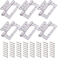 6-teiliges Set rostfreier Messingscharniere, robuste Türscharniere aus Edelstahl 304, Edelstahl-Kugellagerscharniere, für Schlafzimmerschränke, Küchenschränke und Innentüren