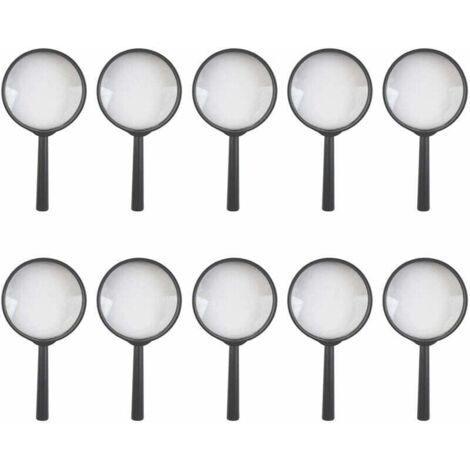 10 pezzi 5X Lente d'ingrandimento per bambini Mini lente d'ingrandimento portatile in plastica per bambini Mini set di giocattoli Attività in classe, piccolo investigatore (1/4)