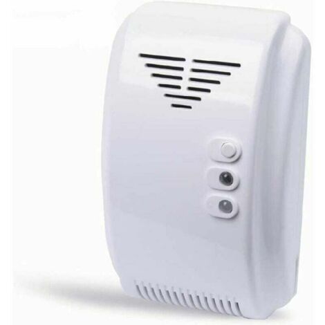 Rilevatore di gas, sensore di allarme rilevatore di gas 12 V propano butano GPL naturale camper furgone, bianco