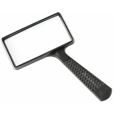 Lente d'ingrandimento rettangolare portatile 10x con lente in vetro antigraffio per lettura, hobby, riparazioni e osservazione degli anziani. (1/4)