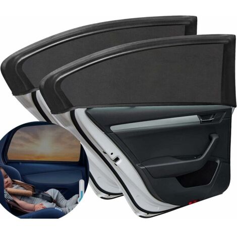Tendina parasole posteriore per auto, tendina parasole per bambini, blocca i raggi UV sui sedili posteriori, ideale per bambini e animali domestici (nero) (1/4)