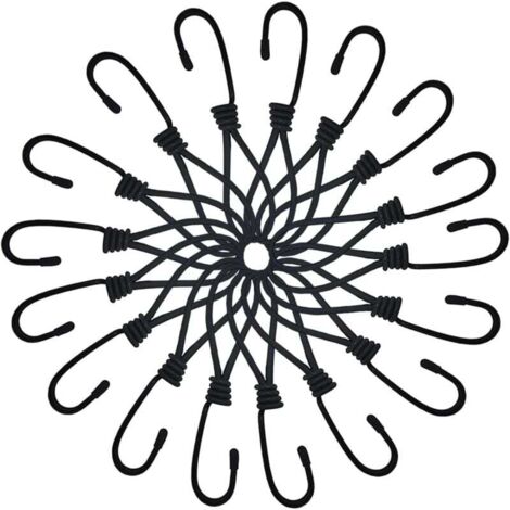 30 pezzi tenditori elastici con ganci, corde elastiche da 16 cm, corda elastica per il fissaggio di teloni, campeggio, tenda, gazebo (1/4)