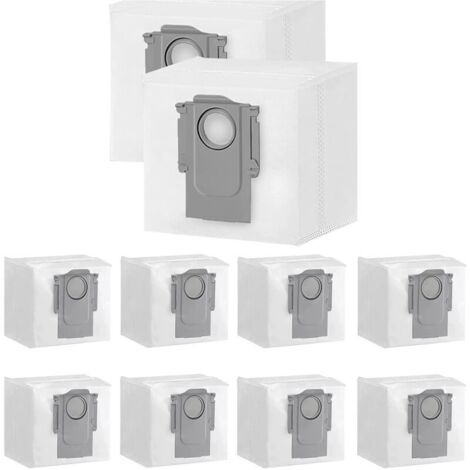 Confezione da 10 sacchetti antipolvere per robot aspirapolvere Xiaomi Roborock S7 Max Ultra / S7 Pro Ultra / Q7+ / Q7 Max+ / Q5+, sacchetto di ricambio monouso grande, (1/4)