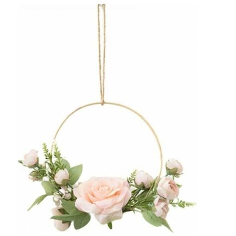 Ghirlanda di fiori da parete (rosa) per ghirlande nuziali, ghirlanda artificiale decorativa, adatta per composizioni fai da te, decorazioni artigianali per matrimoni (1/4)