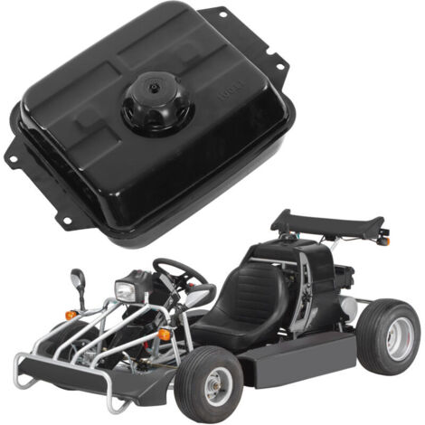 Serbatoio carburante in metallo da 6 litri con tappo, resistente alla corrosione, per kart ATV da 125-250 cc (1/4)