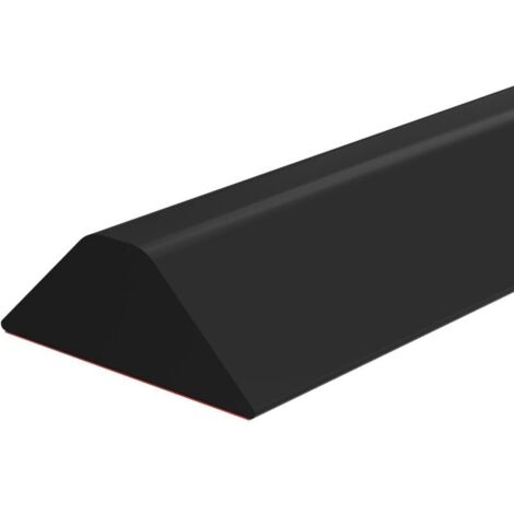 Barriera antiallagamento pieghevole per bagno, barriera in gomma per pavimento bagnato, soglia doccia, protezione impermeabile (colore: nero, dimensioni: 1 m)