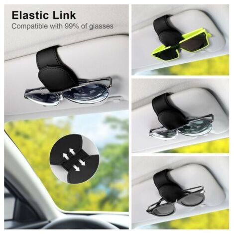 Fmzrbnih Custodia protettiva per occhiali da sole per auto, custodia protettiva magnetica per auto, SUV in pelle sintetica