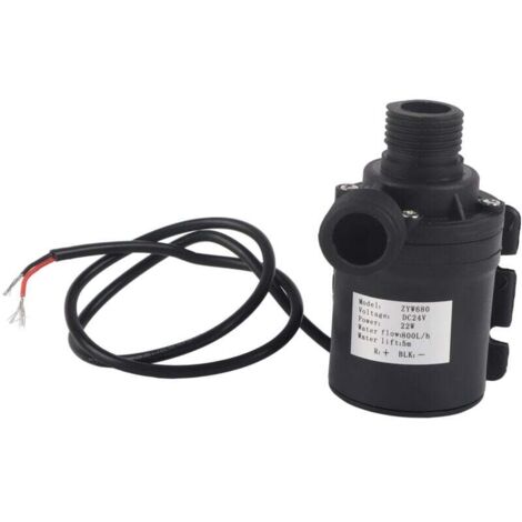 Mini pompa dell'acqua, DC 24V, 800L/H, 5m, pompa di circolazione dell'acqua calda, pompa dell'acqua solare, motore brushless, pompa dell'acqua sommergibile (1/4)