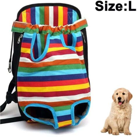 Zaino per animali domestici, borsa per il trasporto di cani, gambe regolabili, borsa da viaggio portatile per animali domestici, traspirante e confortevole, specialmente per cani di piccola e media ta (1/4)
