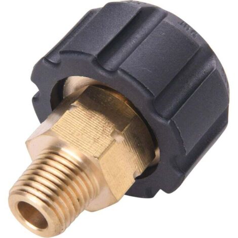 Raccordo doppio M22 x 1,5 AG 3/8 in ottone per idropulitrici… (M22 x 1,5 – 3/8 AG