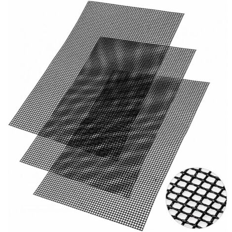 40 x 33 cm, set da 3, tappetini per griglia antiaderenti riutilizzabili, tappetino per griglia in teflon resistente al calore per carne e verdure (1/4)