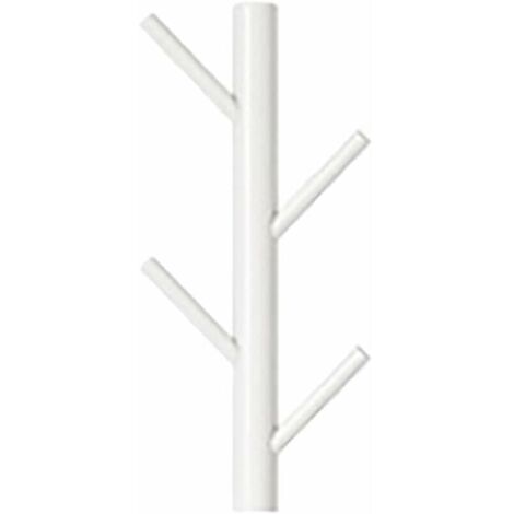 Appendiabiti da parete in legno - Design ramo di un albero - Moderno - Montaggio a parete verticale - Ganci decorativi in legno bianco (1/4)