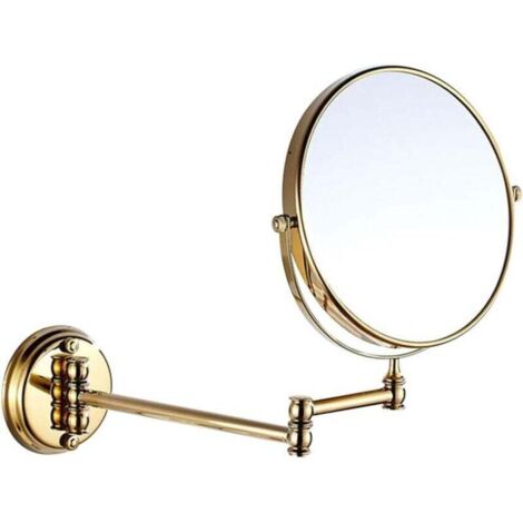 Specchio da bagno pieghevole telescopico da 8" (oro) (1/4)