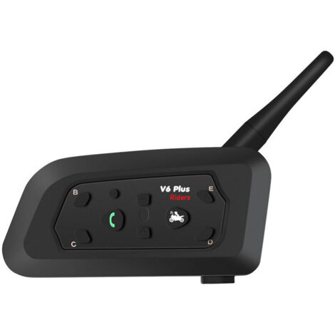 Interfono per moto V6 1500M Bluetooth 850mAh per 6 motociclisti IP65 impermeabile Interfono per motoslitta