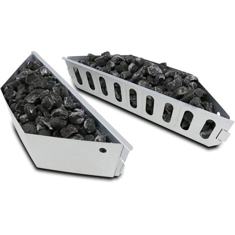 Confezione da 2 supporti per cestelli per barbecue a carbone da 15 x 5 pollici per barbecue Weber da 22 e 26 pollici
