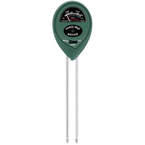 Misuratore di pH del terreno MS01 (verde), tester 3 in 1 per umidità, luce e pH, kit di attrezzi per giardino, prato e fattoria (1/4)