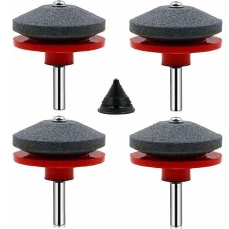 Affilatrice per lame per tosaerba a 4 pezzi, affilatrice universale per tosaerba, kit di bilanciamento lame a 1 pezzo, accessori per tosaerba (1/4)