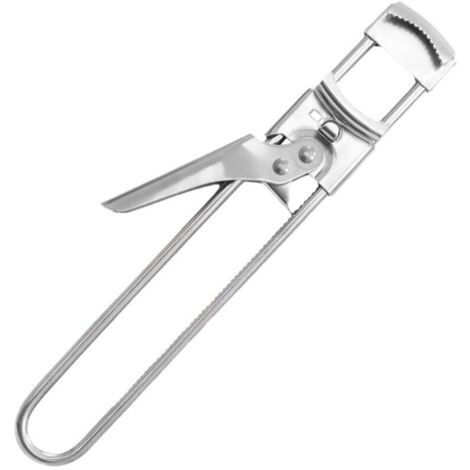 Apriscatole regolabile, apriscatole in acciaio inox, apriscatole antiscivolo multifunzionale, adatto per anziani e persone con mani deboli. (1/4)