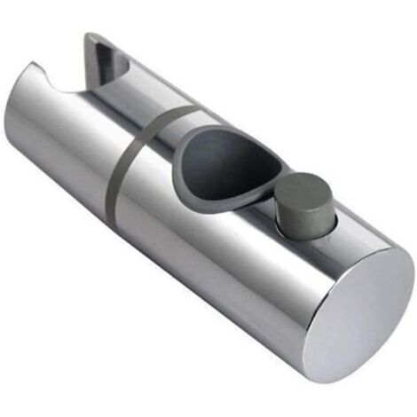 Supporto per soffione doccia, staffa regolabile a 360° per soffione doccia da 28 mm di diametro, soffione in ABS, morsetto per barra scorrevole, cromato