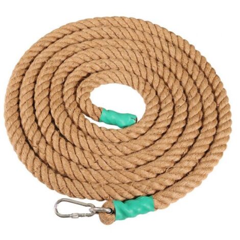 Corda da arrampicata da 30 mm x 3 m con moschettone, corda da battaglia per allenamento di potenza, corda per allenamento muscolare, allenamento della forza (1/4)