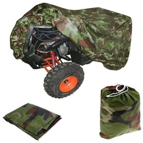 Telo coprimoto impermeabile anti-UV mimetico per moto ATV Quad 210×120×115cm (1/4)
