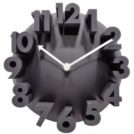 Orologio da parete in legno da 10 pollici, silenzioso, senza ticchettio, moderno, rotondo, facile da leggere, per camera da letto, cucina, casa, soggiorno, ufficio (nero) (1/4)