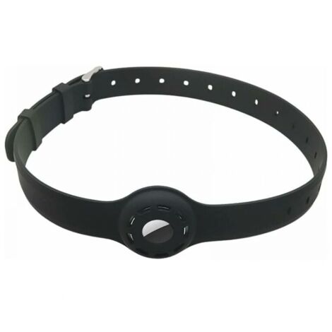 Collare anti-soffocamento regolabile in silicone per gatti AirTag per Cat AirTag  Collare per gatti con chiusura di sicurezza  Compatibile con Apple AirTag  Cinturino in silicone nero