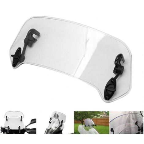 Estensione trasparente per parabrezza moto - Estensione universale per parabrezza moto, accessori regolabili con clip per parabrezza