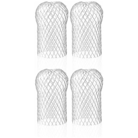 Filtri per grondaie in alluminio da 4 pezzi, filtri per grondaie flessibili e resistenti per pluviali domestici contro le foglie (1/4)