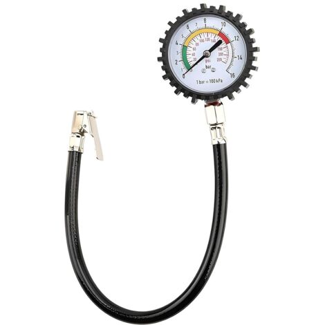 Manometro Digitale Per Pneumatici Anjing Con Tubo Flessibile – 100 Psi, Testina In Rame, Per Auto, Moto, Camper E Bici - 2
