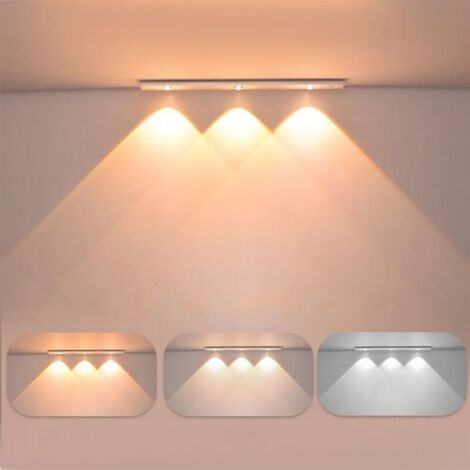 Luci per armadietto a LED da 40 cm, luce notturna con batteria ricaricabile USB, lampada per armadietto, luci per armadio, illuminazione del telaio, luci della cucina, luce con sensore (1/4)