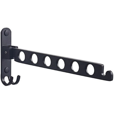 Stendibiancheria da parete (nero), appendiabiti da parete pieghevole