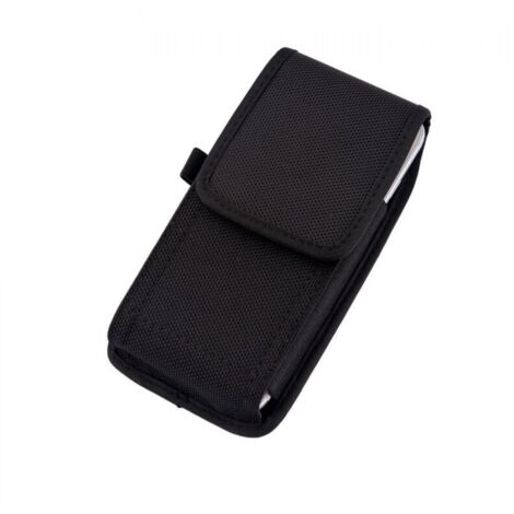Marsupio verticale per cellulare/smartphone, taglia M, tessuto, clip da cintura, chiusura adesiva (1/4)